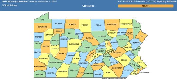 pa dos election results page